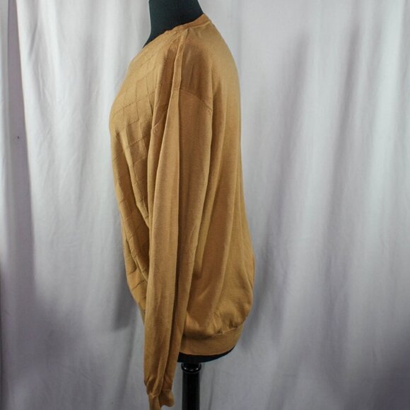 Alex Stevens Sweater V Neck Cotton Diamond Weave Size L - Picture 2 of 4